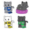 Cartoon Animal Alloy 4PCS/Set Croc Charms Cat Shoe Charms For Croc