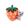 Cute Strawberry Bear Croc Charms Orange Shoe Charms For Croc