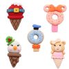 Ice Cream 5 PCS/Set Croc Charms Donuts Bear Snowman Shoe Charms For Croc