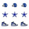 Blue Style 9PCS/Set Star Croc Charms Baseball Shoe Charms For Croc