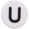 Circle White Letter U Croc Charms Shoe Charms For Croc