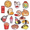 Food 15 PCS/Set Croc Charms Shrimp Hamburger Pizza Shoe Charms For Croc