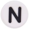 Circle White Letter N Croc Charms Shoe Charms For Croc