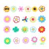 Sweet Sunflower 21 PCS/Set Croc Charms Colorful Shoe Charms For Croc