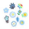 Blue Flower Leaf 10 PCS/Set Croc Charms Plant Shoe Charms For Croc