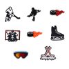 Hockey 8 PCS/Set Croc Charms Sport Shoe Charms For Croc