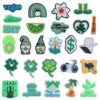 Green Holic 26 PCS/Set Croc Charms Patrick Day Shoe Charms For Croc