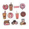 Dunkin Donuts 11 PCS/Set Croc Charms Food Shoe Charms For Croc