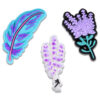 Lavender 3 PCS/Set Croc Charms Flower Shoe Charms For Croc