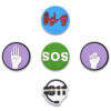 SOS 5 PCS/Set Croc Charms Sign Shoe Charms For Croc