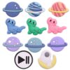 Space 11 PCS/Set Croc Charms Planet Dinosaur Shoe Charms For Croc