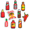 Hot Sauce 10 PCS/Set Croc Charms Food Shoe Charms For Croc