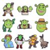 Shrek 10 PCS/Set Croc Charms Cartoon Shoe Charms For Croc