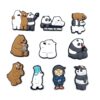 We Bare Bear 10 PCS/Set Croc Charms Cartoon Shoe Charms For Croc