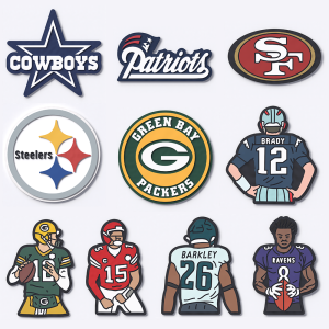 NFL Superstars Collection Croc Charms Tom Brady, Patrick Mahomes, Aaron Rodgers Shoes Charms for Croc